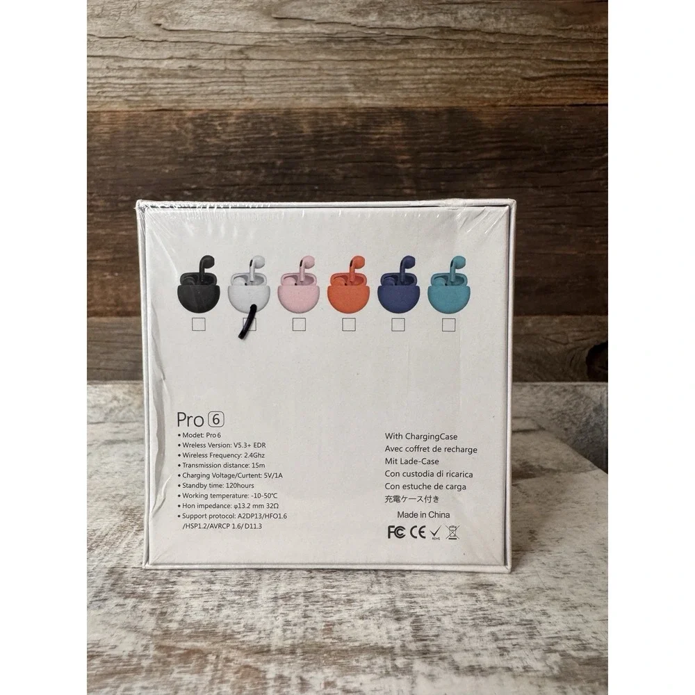 Pro6 Wireless Earbuds with Charging Case‎ – Sealed